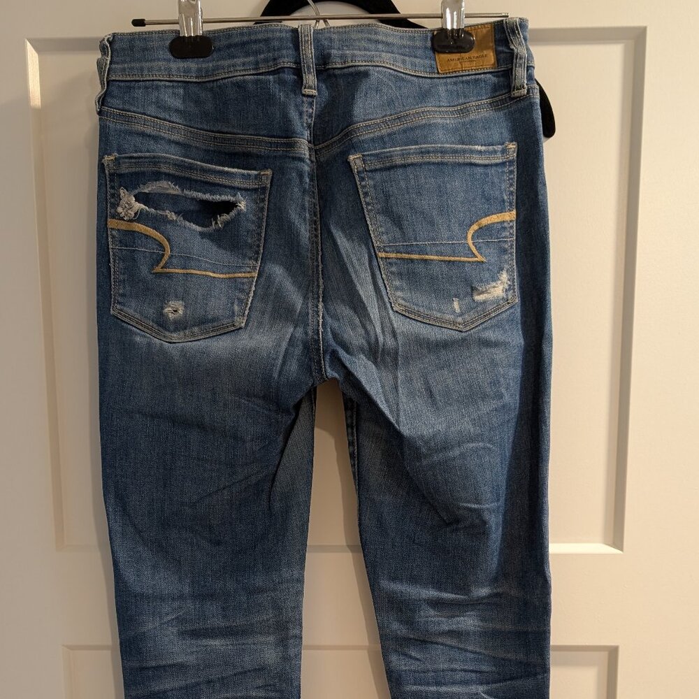American Eagle Distressed High Waist Skinny Jeans - Picture 3 of 7